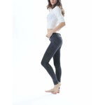 Mid Waist Grey Denim Lifts & Supports