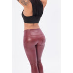Red Color Eco-Leather Pants Lifts & Supports