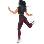 High Elastic Workout Patchwork PU Leather Leggings