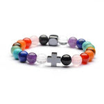 Multi color Chakra Women Yoga Natural Stones Bracelets