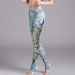 Peacock Stirrup Yoga Leggings With Hiney Trainer™