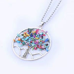 7 Chakra Tree Of Life Women Pendant Necklace