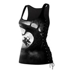 3D Skull Print Sleeveless Fitness Shirt