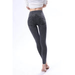 High Rise Grey Denim Jeans Lifts & Supports
