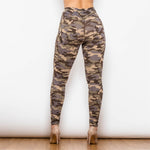 Dark Camo High Waist Pants Lift & Support