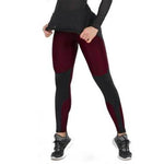 High Elastic Workout Patchwork PU Leather Leggings