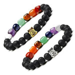 7 Chakra Men Women Handmade Rope Yoga  Bracelets