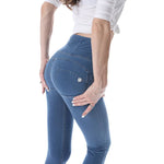 High Waist Blue Denim Lifts & Supports