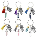 Stone Chakra Key Chain Ring Pendant For Bag