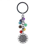 Fashion Yoga Healing Natural Stone 7 Chakra Key chain