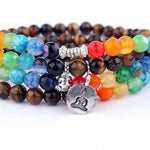 7 Chakra lotus Tree Charm Bracelet Yoga stone Bracelet For Women Men
