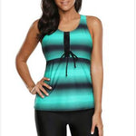 Strappy Hollow-Out Back Tankini Swimsuits For Women