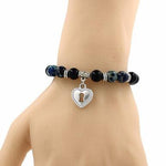 7 Chakra Beads Heart Charm Women Bracelet