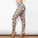 Light Camo High Waist Pants Lift & Support