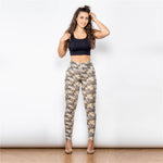 Light Camo High Waist Pants Lift & Support