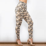 Light Camo High Waist Pants Lift & Support