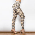 Light Camo High Waist Pants Lift & Support