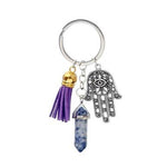 Stone Chakra Key Chain Ring Pendant For Bag