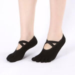 Women Dance Five Toe Backless Short Pilates Socks