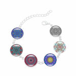 6 Flower Bracelets Colorful Chain for Men Women
