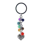 Fashion Yoga Healing Natural Stone 7 Chakra Key chain