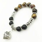 7 Chakra Multi color Stone Brown Women  Bracelet