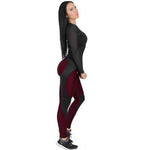High Elastic Workout Patchwork PU Leather Leggings