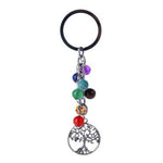 Fashion Yoga Healing Natural Stone 7 Chakra Key chain