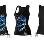 3D Skull Print Sleeveless Fitness Shirt