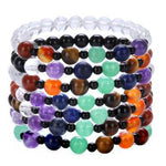 7 Chakra Multi-color Lava Healing Balance Women Bracelet