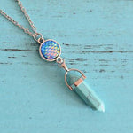 7 Chakra Natural Stone Men Women Pendant Necklace