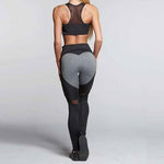 Black/Gray Heart-Mesh Leggings
