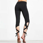 Yoga Ballet Bandage Leggings With Hiney Trainer™ Built-in