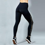 Black And White Side Bandage Leggings