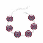 6 Flower Bracelets Colorful Chain for Men Women