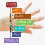 Natural Lava Stone 7 Chakra Healing Bracelet