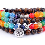 7 Chakra lotus Tree Charm Bracelet Yoga stone Bracelet For Women Men