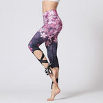 Super Cute Blue Ombre High Waist Ballet Leggings With Super Hiney Trainer™ Built-in
