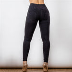 New High Waist Front Buttons Denim Pants Lift & Support