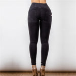 New High Waist Front Buttons Denim Pants Lift & Support