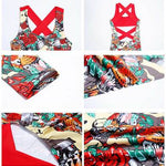 Women Floral Fitness Backless Yoga Workout Jumpsuit
