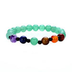 7 Chakra Multi-color Lava Healing Balance Women Bracelet
