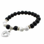 7 Chakra Beads Heart Charm Women Bracelet