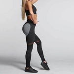 Black/Gray Heart-Mesh Leggings