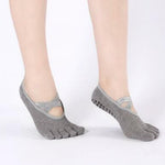 Women Dance Five Toe Backless Short Pilates Socks