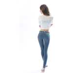 Mid Waist Denim Jeans  Lifts & Supports