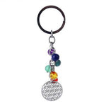 Fashion Yoga Healing Natural Stone 7 Chakra Key chain