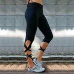 Yoga Ballet Bandage Leggings With Hiney Trainer™ Built-in