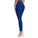 High Rise Front Buttons Dark Blue Denim Lifts & Supports