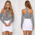 Deemers Women's Slashed Ripped Cut Out Stretch Clubwear Party Blouse Top
